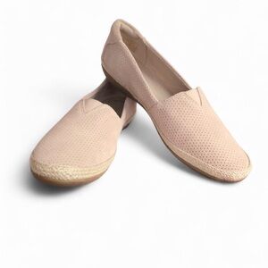 Clarks Women’s Danelly Sky Women Perforated Espadrilles Blush Suede Sz 9.5 M